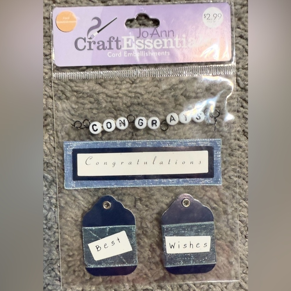 $1 Craft Essentials Blue Card Embellishments STICKERS $1 WITH ANY $10 ORDER OR M